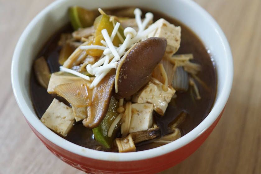 Miso and mushroom soup