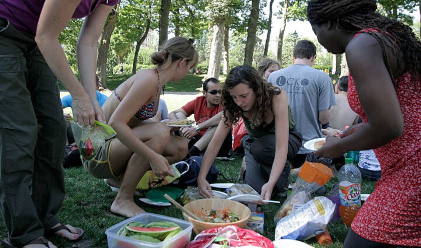 Potluck meetup at the park